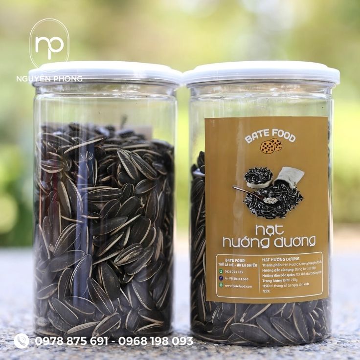 Mẫu tem dán hạt hướng dương đơn giản